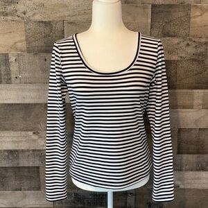 Calvin Klein Jeans Long Sleeve Striped Top Size M